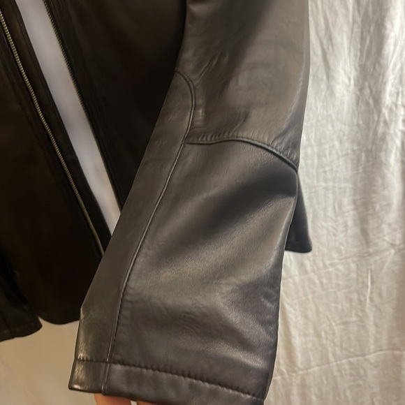 Cole Haan Men's Lambskin Leather Jacket Black Sz: S - Picture 8 of 11